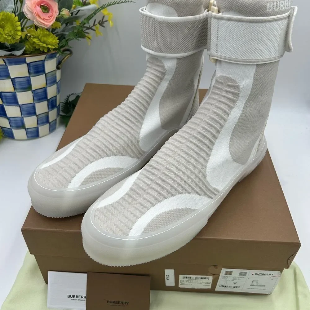 Men’s Burberry knitted sub high top sock, sneakers size 45
